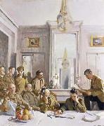 Sir William Orpen Some Members of the Allied Press Camp,with their Pres Officers oil on canvas
